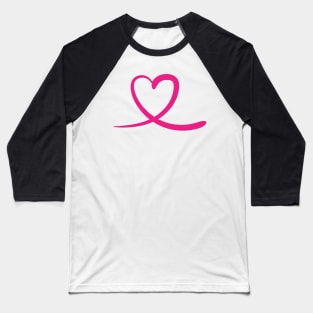 Stylized pink heart design Baseball T-Shirt